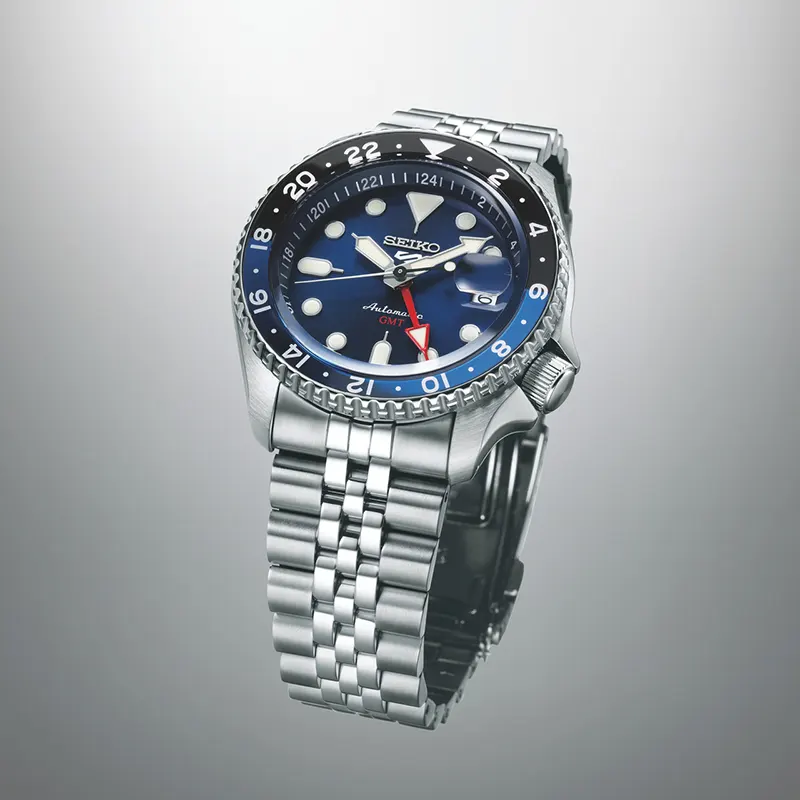 Seiko 5 Sports GMT Automatic Blue Dial Men’s Watch- SSK003K1